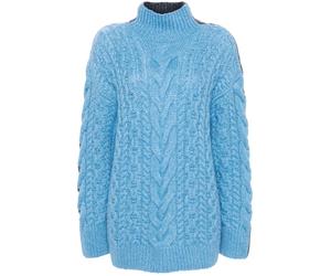 Stella McCartney two-tone cable-knit jumper - Blue XXS-M