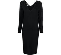 Stella McCartney V-neck knitted midi dress - Black S-M