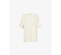 Stella Mccartney Womens Stella Mccartney Come Together Slogan Cotton T-Shirt Cream M