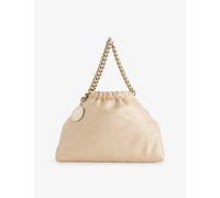 Stella Mccartney Womens Stella Mccartney Falabella Mini Drawstring Vegan-Leather Cross-Body Bag Gold
