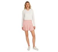 Stella Parker Women's Pull-on Skort - UPF 50+ with Pockets, Pink Plaid, S