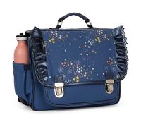 Stella ruffled satchel Navy blue one size