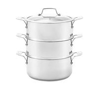 Stellar 16cm 3 Tier Steamer Set, Stainless Steel, Silver