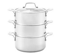 Stellar 22cm 3 Tier Steamer Set, Stainless Steel, Silver