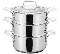 Stellar 24cm 3 Tier Steamer Set, Stainless Steel, Silver