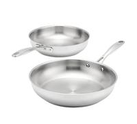 Stellar 2pc Frypan Set - Stainless Steel 24cm & 28cm, Induction & Oven Safe