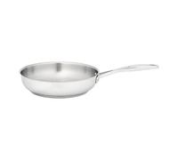 Stellar Profile Stainless Steel Uncoated Frying Pan -24 cm, Durable Frying Pan for Everyday Cooking, Induction Ready, Oven & Dishwasher Safe