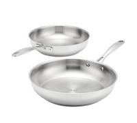 Stellar 2pc Frypan Set - Stainless Steel 24cm & 28cm, Induction & Oven Safe