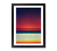 Stellar Abstract Sunset Framed Print | A2 Black Framed Wall Art | Ready to Hang | Abstract Landscape Picture | Living Room Bedroom Lounge Office