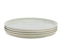 Stellar Bantham Stoneware Set of 4 Side Plates, Ceramic Tableware | Green reactive glaze, 27cm. Crockery for family meals & hosting. Chip-resistant, oven, microwave & dishwasher safe to 180°C.