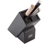 Stellar Black Universal Knife Block with Fibre Rods, Scissors Block, Safe Non-Slip Base