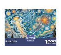 Stellar Borrower Jellyfish 1000 Piece Jigsaw Puzzle Magic Fantasy for Adults Fun Gift Memory Games Stress Relief 38x26cm/1000pcs