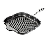 Stellar Speciality Grill Pan Ribbed Skillet 28cm x 28cm Griddle with Ridges, Ceramic Coating, Induction Ready, Dishwasher & Oven Safe