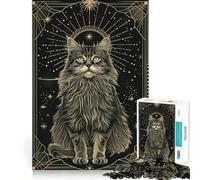 Stellar Cat Jigsaw Puzzles for Adults1000 Piece Sharp Logic Toy Together Fun Tight Cut Memorable Gift 38x52cm