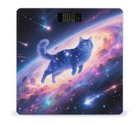 Stellar Cat Scale for Body Weight with LCD Display Sturdy Tempered Glass Weighing Scales Accurate Digital Bathroom Scale Fashion Body Fat Smart Scales 400 Lb