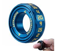 Stellar D20 Dice Ring - Spinner Dice for DND RPG Tabletop Gaming Accessory with Rotating Dice D20 CNC Machined Brass Spinner Ring for D&D Gadget Gift for Dice Goblins, DM & Fantasy Engineers