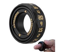 Stellar D20 Dice Ring - Spinner Dice for DND RPG Tabletop Gaming Accessory with Rotating Dice D20 CNC Machined Brass Spinner Ring for D&D Gadget Gift for Dice Goblins, DM & Fantasy Engineers