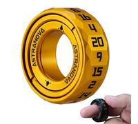 Stellar D20 Dice Ring - Spinner Dice for DND RPG Tabletop Gaming Accessory with Rotating Dice D20 CNC Machined Brass Spinner Ring for D&D Gadget Gift for Dice Goblins, DM & Fantasy Engineers