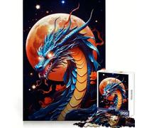 Stellar Dragonfire 1000 Pieces Jigsaw Puzzles for Teenagers Logic Ability Toy Light Relax Accurate Cut Classic Gift 38x26cm