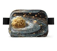 Stellar Ember Square-shaped Waist Bag with Durable Polyester and Adjustable Strap for Daily Outdoor Wearing