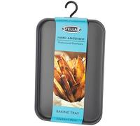 Stellar Expert Baking Tray, 30 x 20 x 1.5cm, Oven Safe to 240C, PTFE & PROFA Free, Strong Hard Andonised Surface