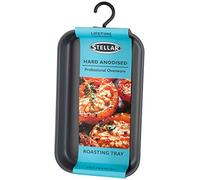 Stellar Hard Anodised, 26 x 15 x 4cm Roasting Tray, Silver