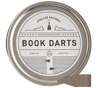 Stellar Factory Book Darts | Stainless Steel Line Marker Bookmarks | 50-Count Tin | Reusable, Page-Safe | for Students, Readers & Professionals