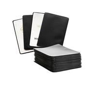 Stellar Factory - Premium Card Sleeves, Rounded, 2.5" x 3.5" (112 Count) (Clear with Black Matte)