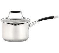 Stellar Flow 16cm Saucepan with Draining Lid, 1.5 Litre Capacity, Stainless Steel Cooking Pot, Oven Safe Cookware