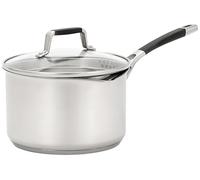 Stellar Flow 20cm Saucepan with Draining Lid, 3 Litre Capacity, Stainless Steel Cooking Pot, Oven Safe Cookware