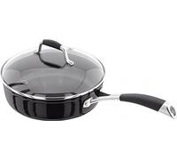 Stellar Forged S318B Non-Stick Sauté Pan with Glass Lid, 24cm, Induction Ready, Dishwasher Safe - Fully Guaranteed and 10 Year Non-Stick Warranty