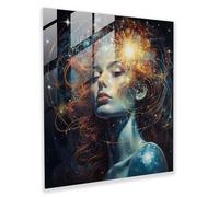Stellar Infusion Glass Print - Contemporary Wall Decoration, 71 cm x 71 cm
