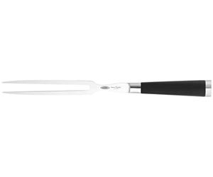 Stellar James Martin Carving Fork,18cm/7", Carbon Steel Chef's Fork, Non-Slip Handle