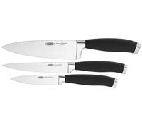 Stellar James Martin Kitchen Knife Set Block Carbon Stainless Steel, Razor Sharp Blades, Anti-Slip Handles (Set of 3 Cook's Knives)