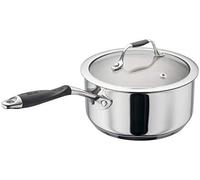 Stellar James Martin Stainless Steel 18cm 2.5L Saucepan with Vented Glass Lid Induction Ready, Oven Safe, Dishwasher Safe - Fully Guaranteed