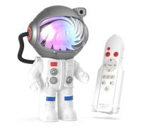 BigBen 7-Color Animated Galaxy Remote Timer Projector, White