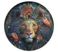 Stellar Lions Mane Jigsaw Puzzle 1000 Pieces 1000 Pieces Round Puzzle Gifts for Home Decor, Brain Training 67.5x67.5cm