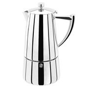Stellar Espresso Maker Art Deco 10 Cup Stainless Steel Stove Top Coffee Brewer
