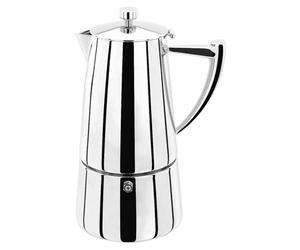 Stellar Luxe 10 Cup Stovetop Espresso Maker, 600ml Capacity, Mirror Polished Stainless Steel