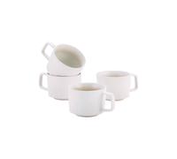 Stellar Mylor Stoneware Set of 4 Large Mug 350ml - White Stellar White