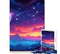 Stellar Night 1000 Piece Jigsaw Puzzles for Teenagers Jigsaw Solid Logic Toy Calm Fun Precision Cut Santa Wish Item 38x52cm
