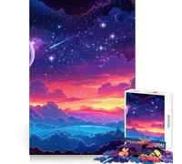 Stellar Night Jigsaw Puzzles 1000 Piece for Teenagers Enhance Memory Leisure Time Solid Cut Santa Wish Item 50x75cm