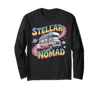 Stellar Nomad Space Camper Van Cosmic Adventure Long Sleeve T-Shirt