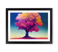 Stellar Oak Tree Framed Print | A3 Oak Framed Wall Art | Ready to Hang | Modern Floral Picture | Living Room Bedroom Lounge Office