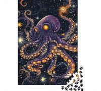 Stellar Octopus 1000-Piece Puzzle for Adults, 38x26cm/1000pcs, for Quiet Downtime Without A Screen; Low-dust Pieces for A Tidier Table