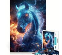 Stellar Phantom︰ The Cosmic Horse 1000 Piece Jigsaw Puzzle for Teenagers Clear Logic Toy Calm Pastime Perfect Cut Classic Gift 50x75cm