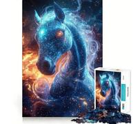 Stellar Phantom︰ The Cosmic Horse 1000 Pieces Jigsaw Puzzles for Adults Recall Upgrade Stress Relief Tight Cut Santa Wish Pick 38x52cm