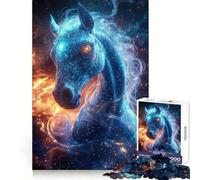 Stellar Phantom︰ The Cosmic Horse 1000 Pieces Jigsaw Puzzles for Adults Recall Upgrade Stress Relief Tight Cut Santa Wish Pick 38x52cm