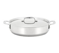 Stellar Profile 28cm Shallow Casserole Pan - 2.5L Stainless Steel Uncoated Saute Pan with Twin Handles - Induction Hob Compatible, Dishwasher & Oven Safe, Uncoated & PFAS-Free