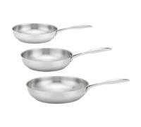 Stellar Profile 3 Piece Uncoated Frying Pan Bundle